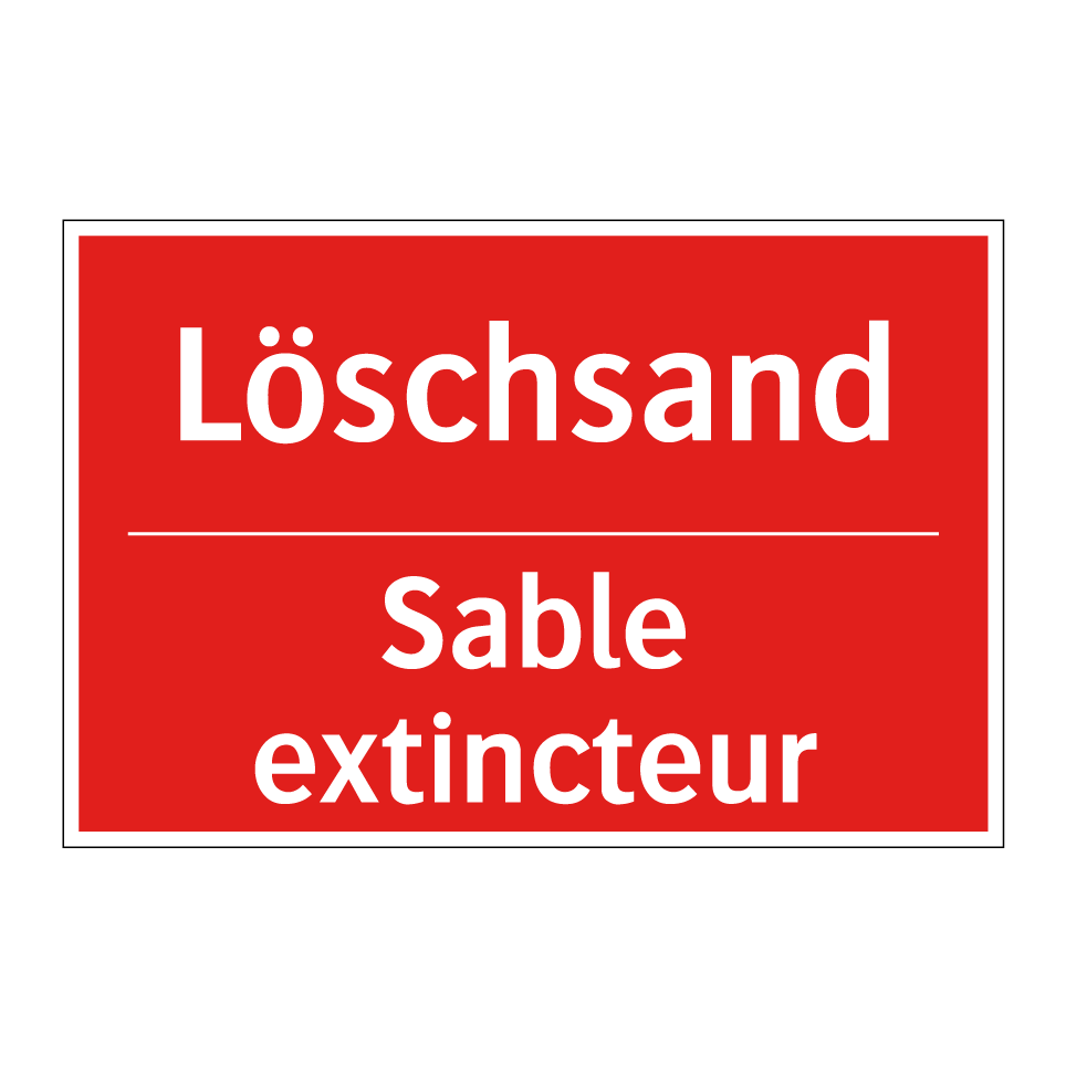 Löschsand - Sable extincteur