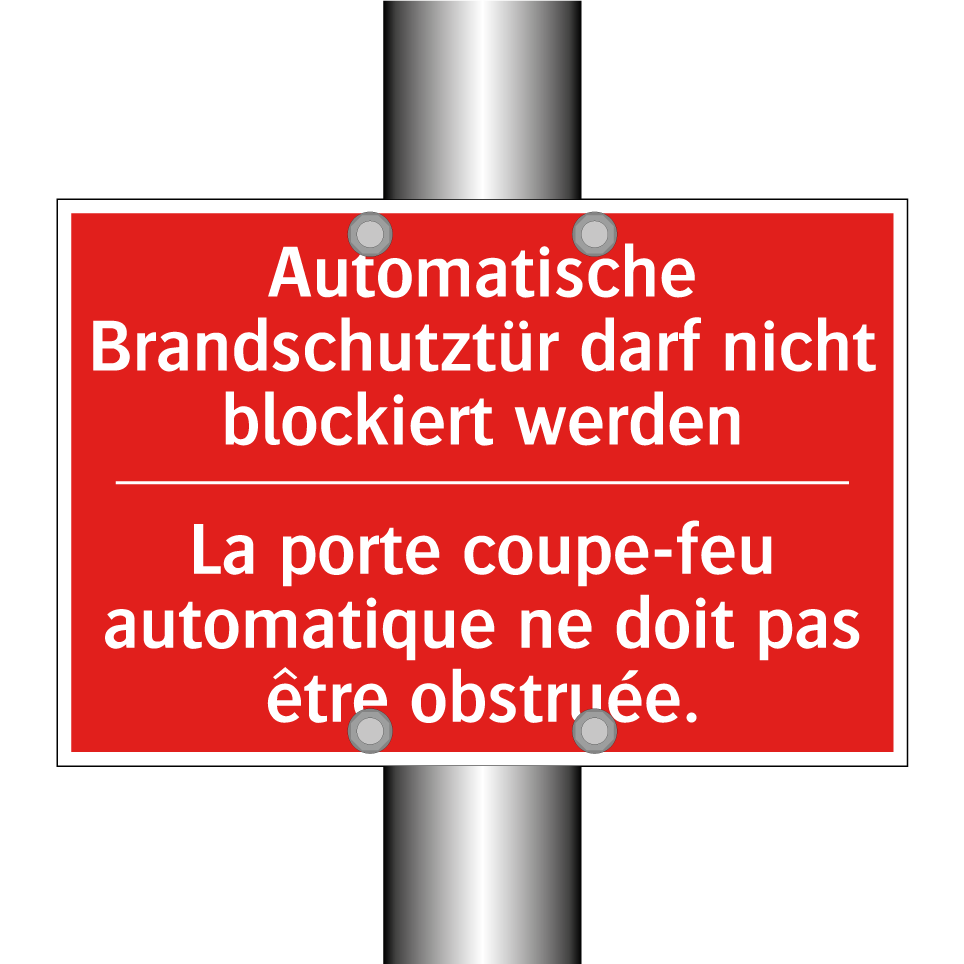 Automatische Brandschutztür darf /.../ - La porte coupe-feu automatique /.../