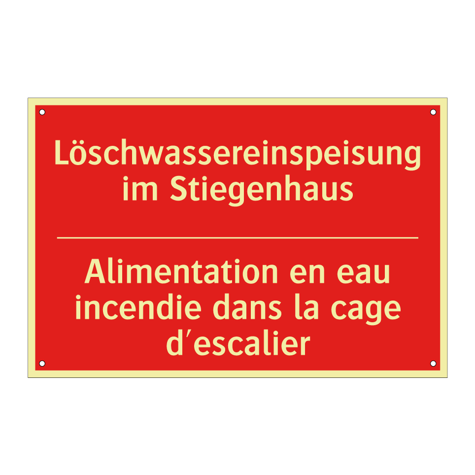 Löschwassereinspeisung im Stiegenhaus /.../ - Alimentation en eau incendie dans /.../