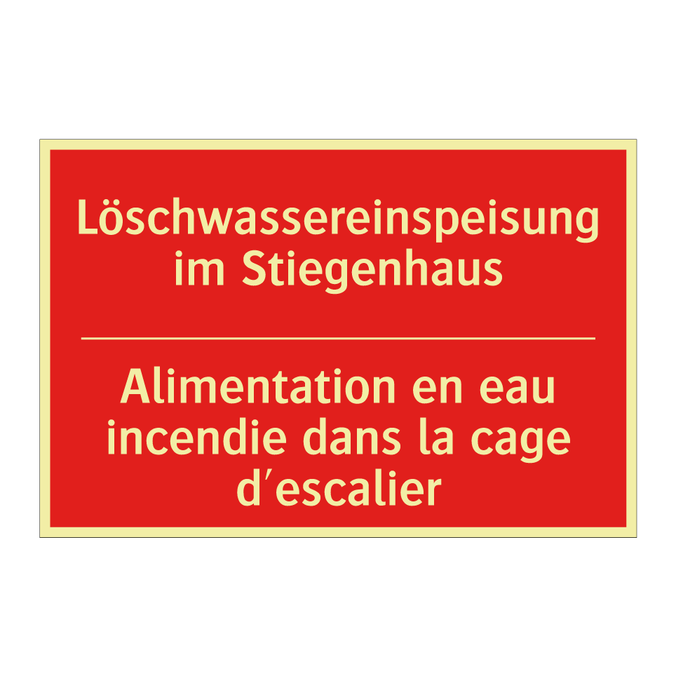 Löschwassereinspeisung im Stiegenhaus /.../ - Alimentation en eau incendie dans /.../