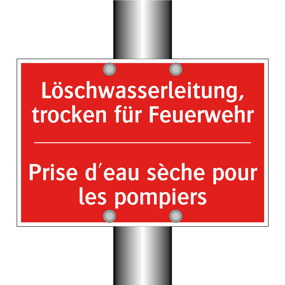 Löschwasserleitung, trocken für /.../ - Prise d'eau sèche pour les pompiers /.../