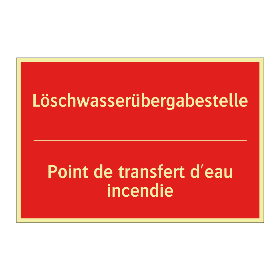 Löschwasserübergabestelle - Point de transfert d'eau incendie /.../