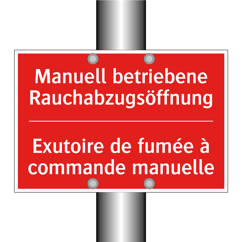 Manuell betriebene Rauchabzugsöffnung /.../ - Exutoire de fumée à commande manuelle /.../