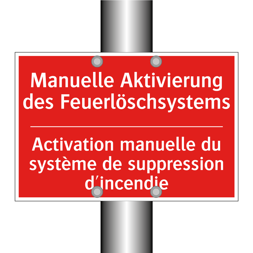 Manuelle Aktivierung des Feuerlöschsystems /.../ - Activation manuelle du système /.../