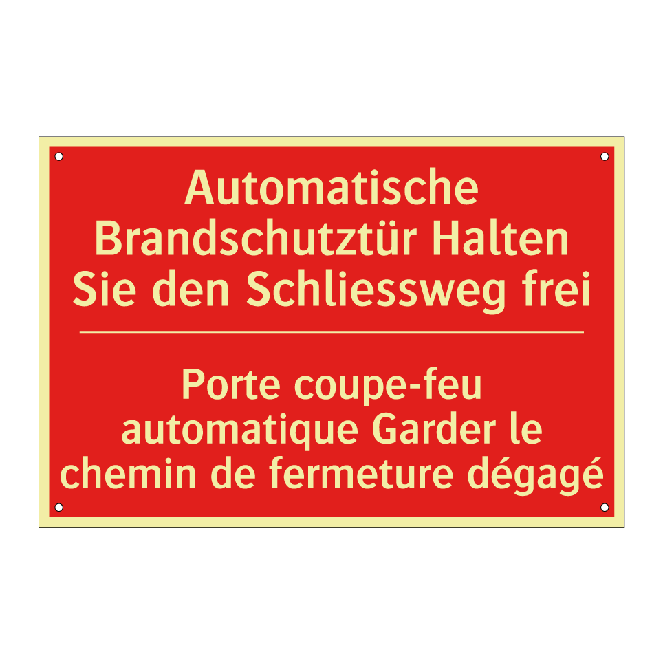 Automatische Brandschutztür Halten /.../ - Porte coupe-feu automatique Garder /.../