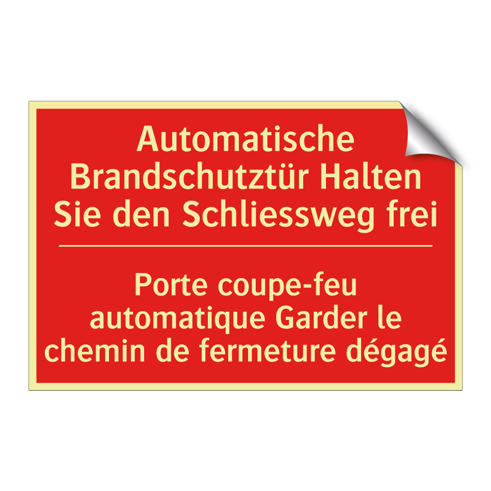 Automatische Brandschutztür Halten /.../ - Porte coupe-feu automatique Garder /.../