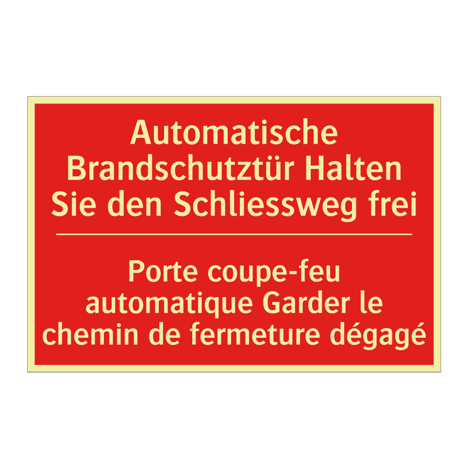 Automatische Brandschutztür Halten /.../ - Porte coupe-feu automatique Garder /.../