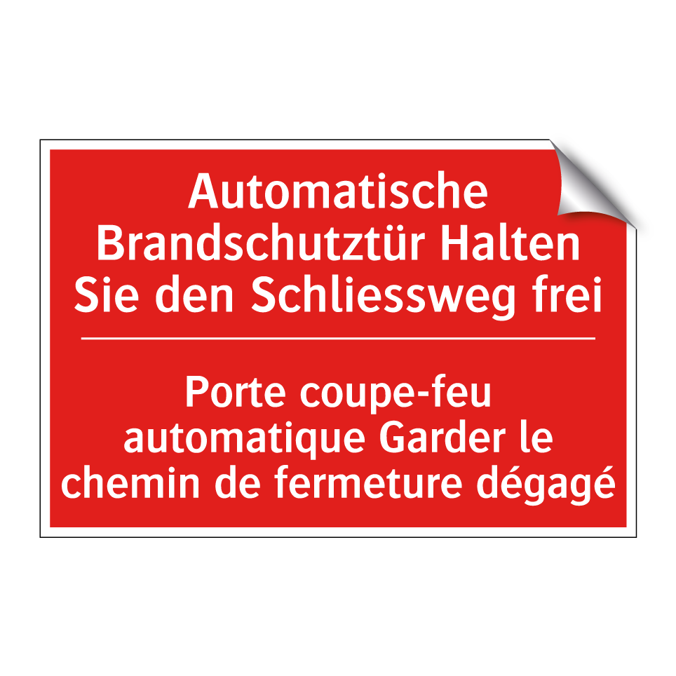 Automatische Brandschutztür Halten /.../ - Porte coupe-feu automatique Garder /.../