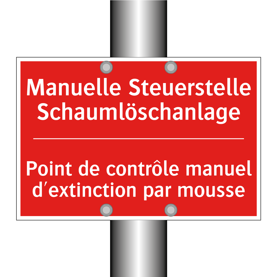 Manuelle Steuerstelle Schaumlöschanlage /.../ - Point de contrôle manuel d'extinction /.../