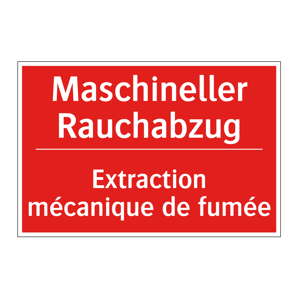 Maschineller Rauchabzug - Extraction mécanique de fumée
