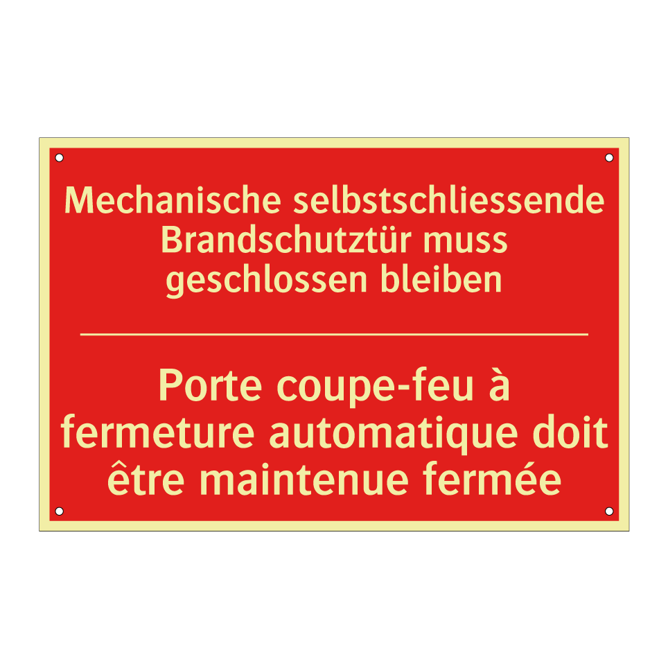 Mechanische selbstschließende /.../ - Porte coupe-feu à fermeture automatique /.../