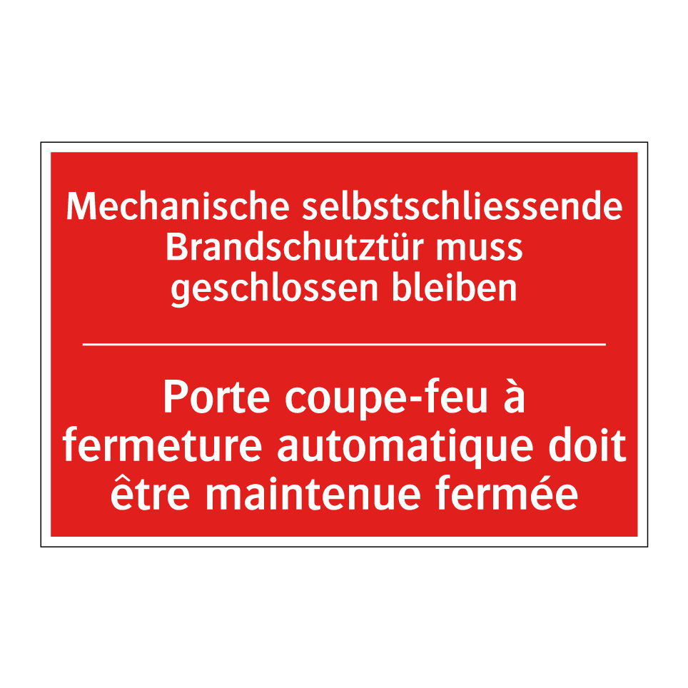 Mechanische selbstschließende /.../ - Porte coupe-feu à fermeture automatique /.../