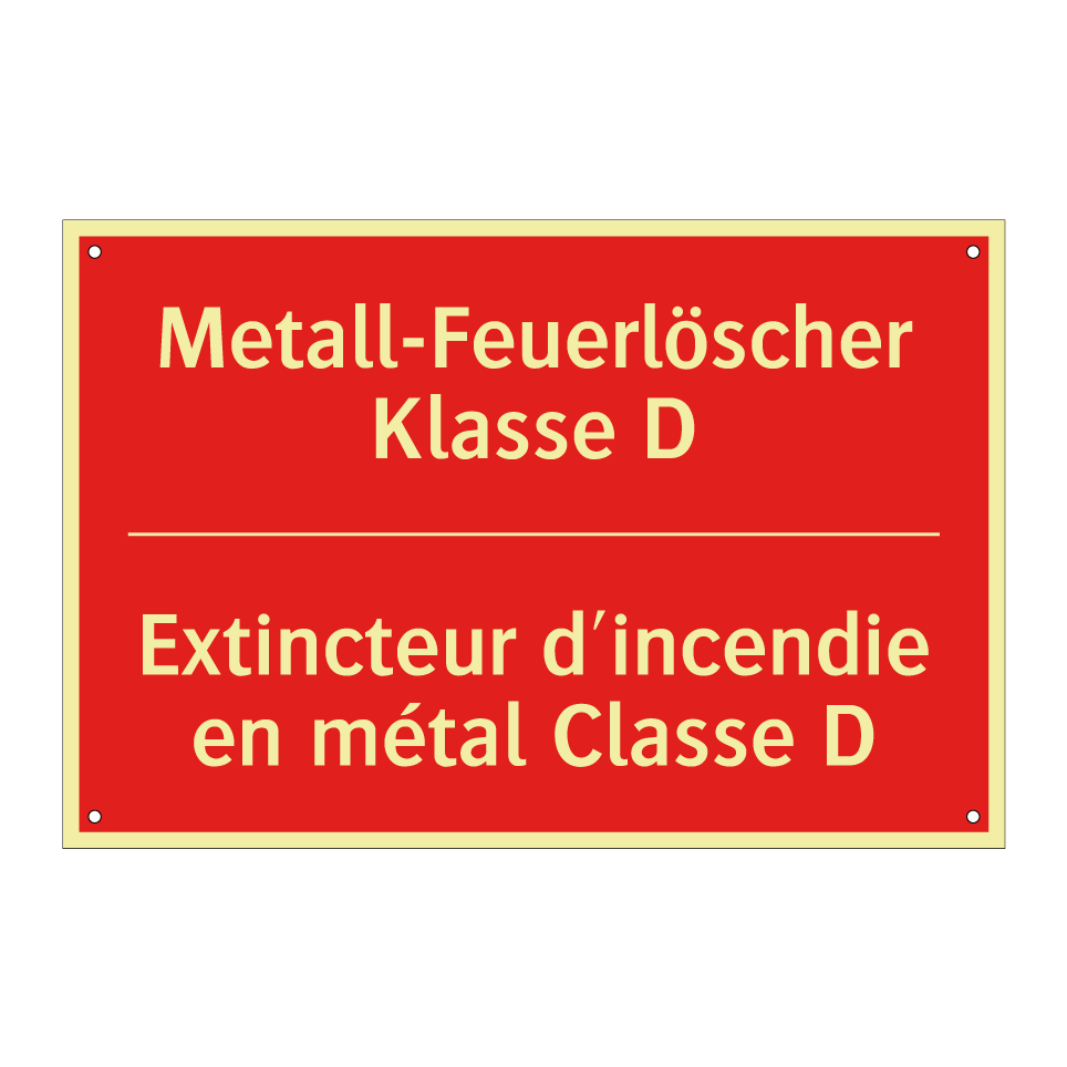 Metall-Feuerlöscher Klasse D - Extincteur d'incendie en métal /.../