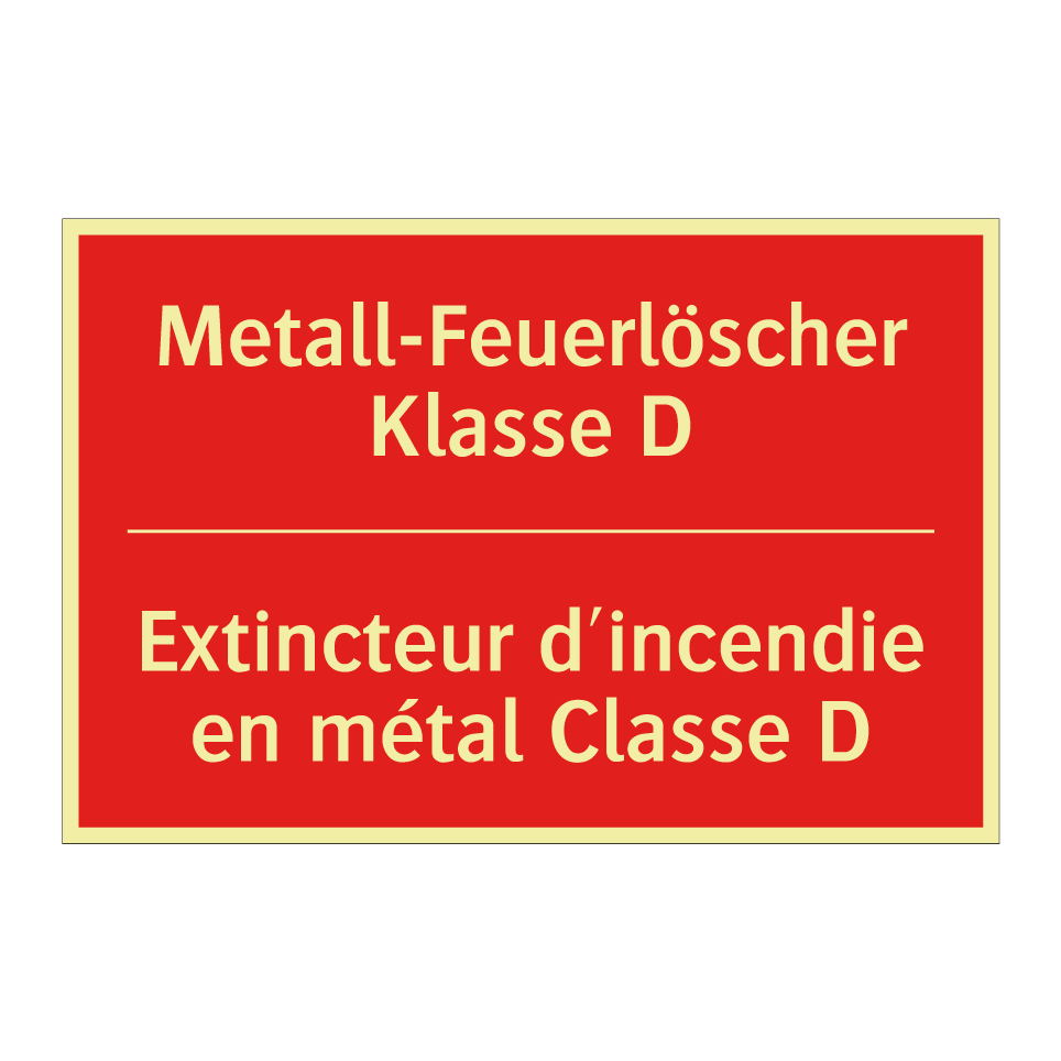 Metall-Feuerlöscher Klasse D - Extincteur d'incendie en métal /.../