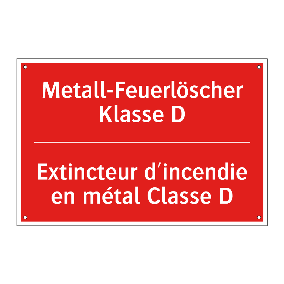 Metall-Feuerlöscher Klasse D - Extincteur d'incendie en métal /.../