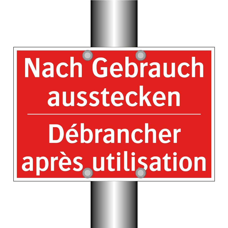 Nach Gebrauch ausstecken - Débrancher après utilisation