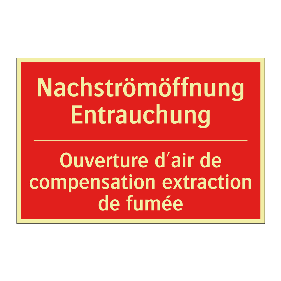 Nachströmöffnung Entrauchung - Ouverture d'air de compensation /.../