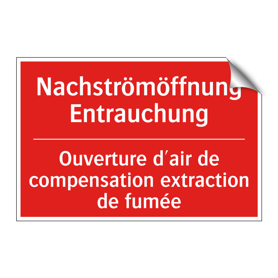 Nachströmöffnung Entrauchung - Ouverture d'air de compensation /.../
