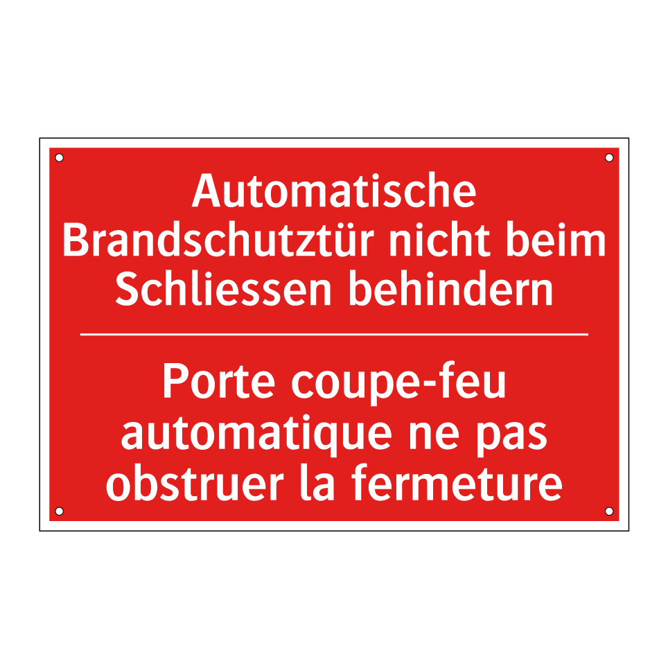 Automatische Brandschutztür nicht /.../ - Porte coupe-feu automatique ne /.../