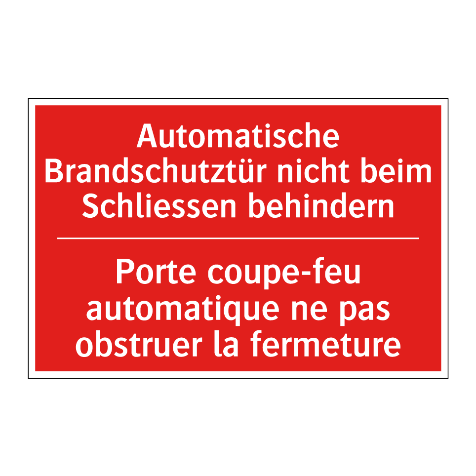 Automatische Brandschutztür nicht /.../ - Porte coupe-feu automatique ne /.../