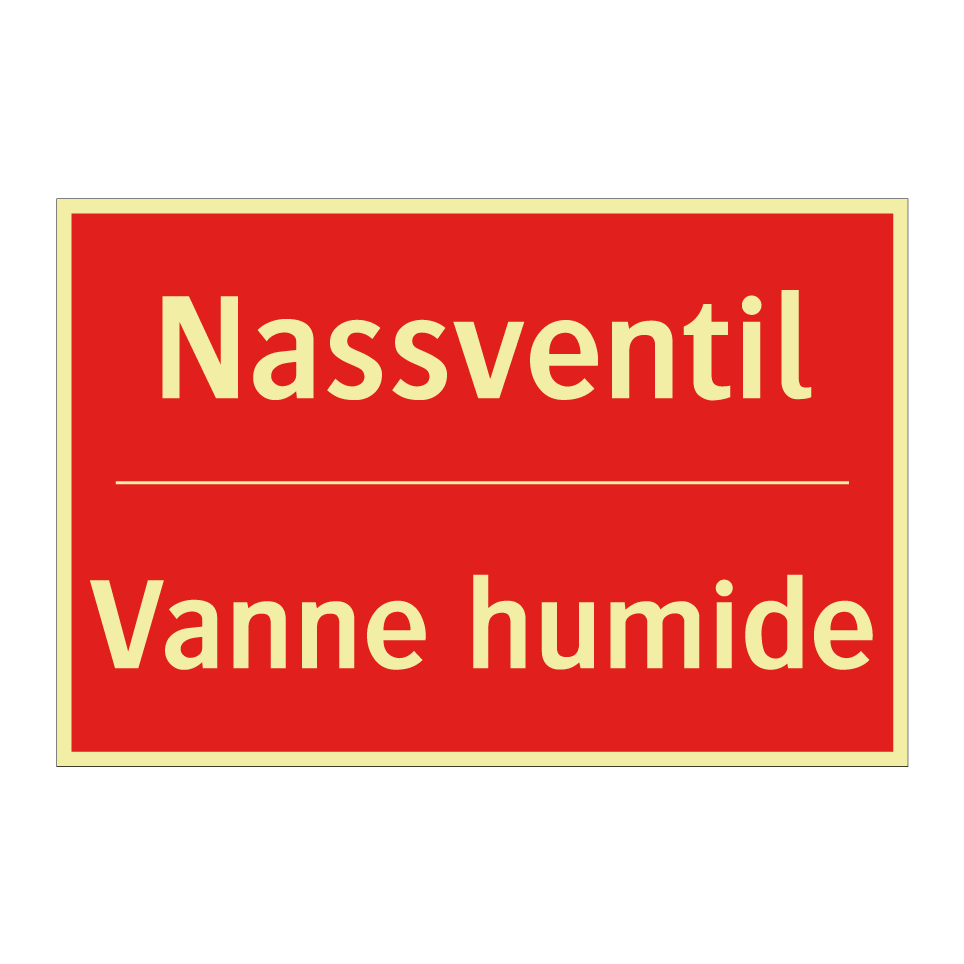 Nassventil - Vanne humide
