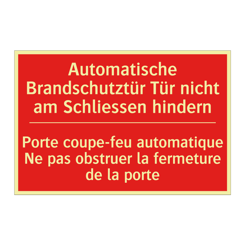 Automatische Brandschutztür Tür /.../ - Porte coupe-feu automatique Ne /.../