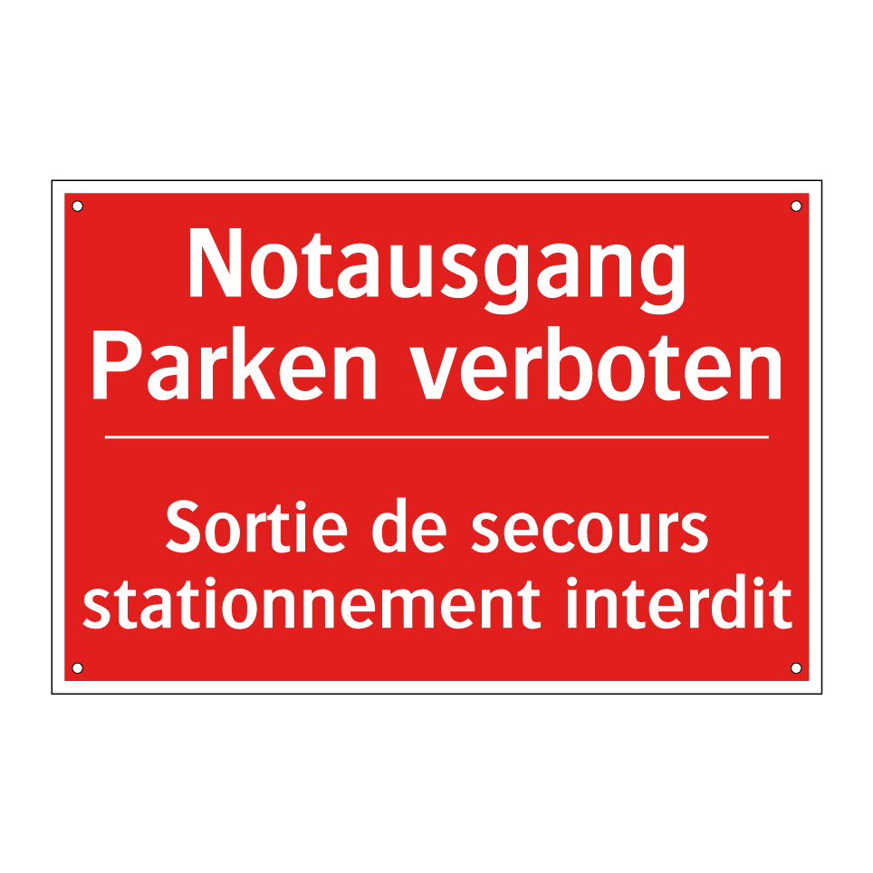 Notausgang Parken verboten - Sortie de secours stationnement /.../