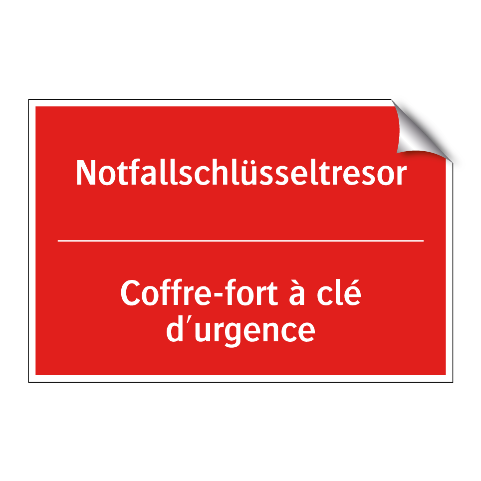Notfallschlüsseltresor - Coffre-fort à clé d'urgence