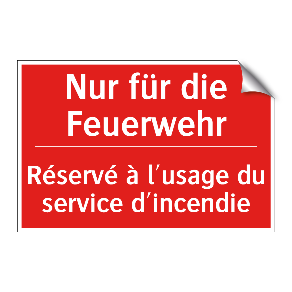 Nur für die Feuerwehr - Réservé à l'usage du service d'incendie /.../