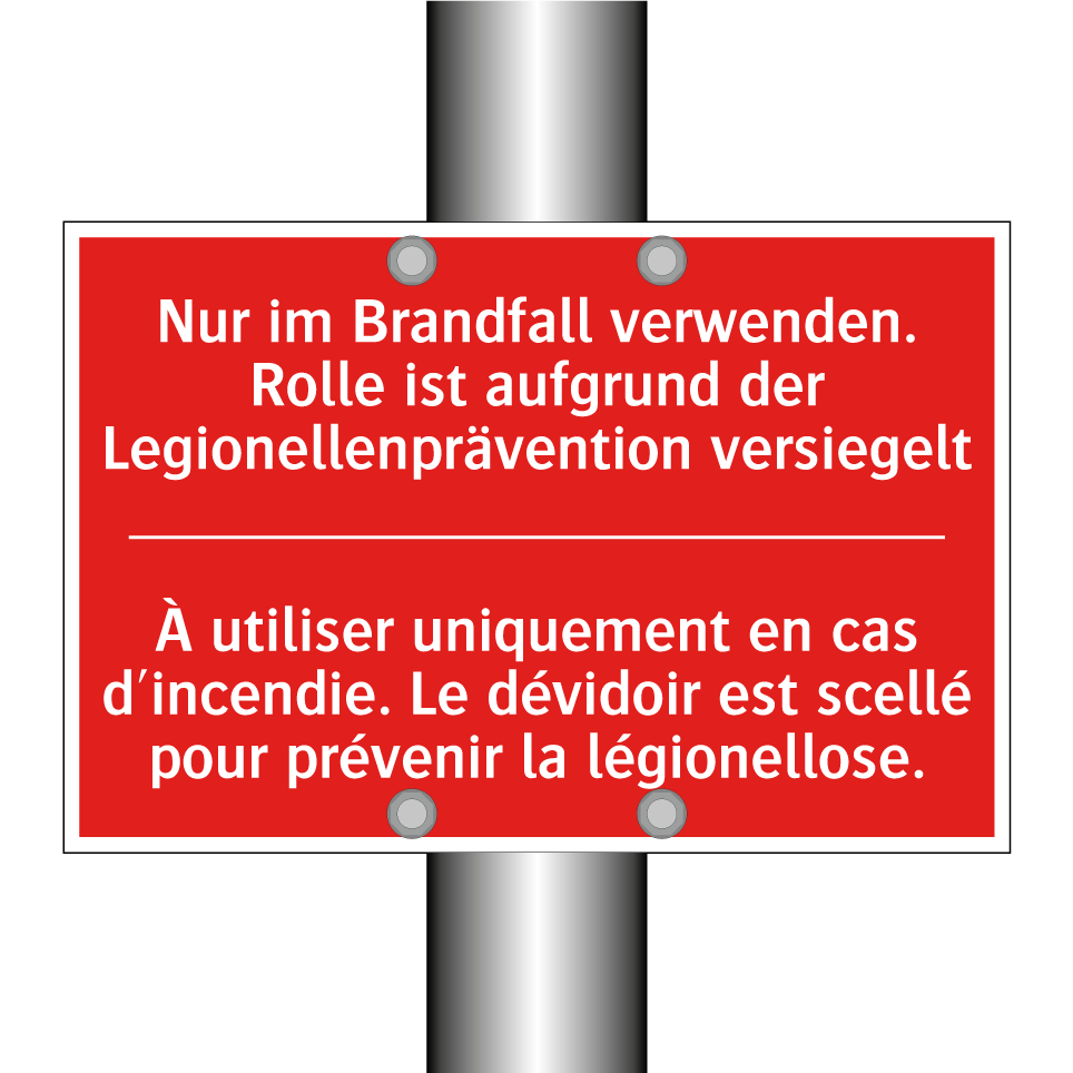 Nur im Brandfall verwenden. Rolle /.../ - À utiliser uniquement en cas d'incendie. /.../