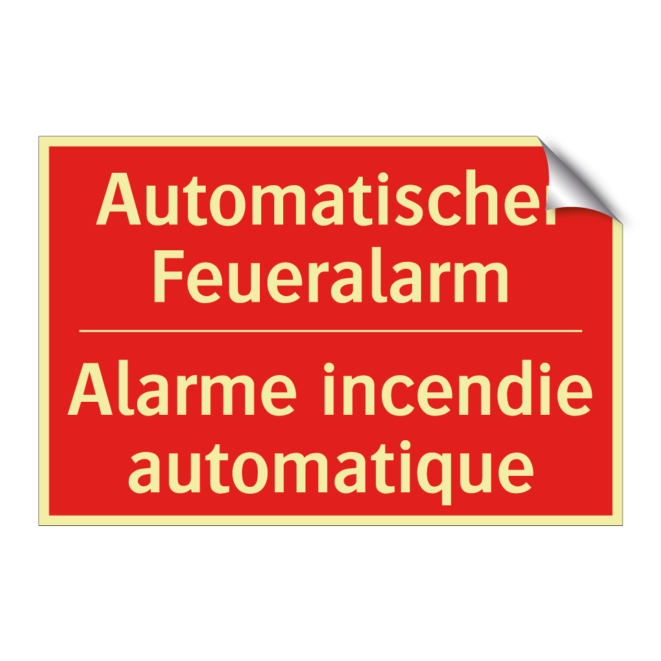 Automatischer Feueralarm - Alarme incendie automatique