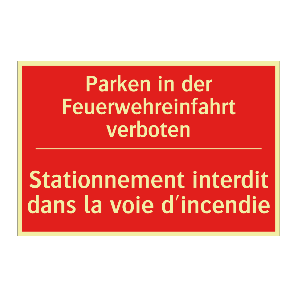 Parken in der Feuerwehreinfahrt /.../ - Stationnement interdit dans la /.../
