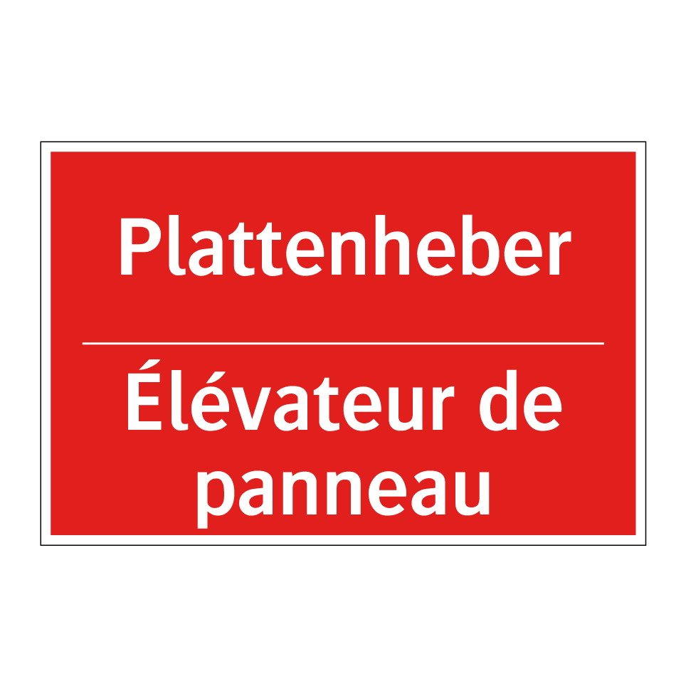 Plattenheber - Élévateur de panneau