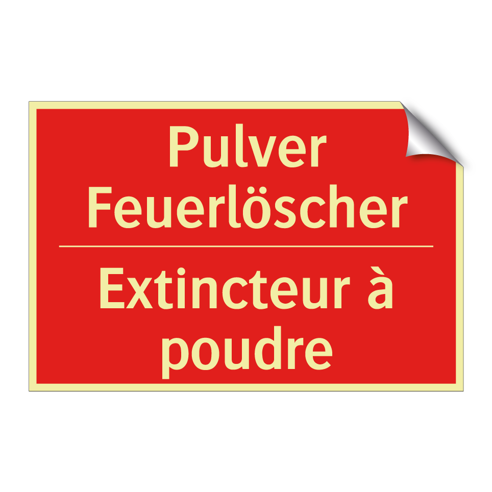 Pulver Feuerlöscher - Extincteur à poudre