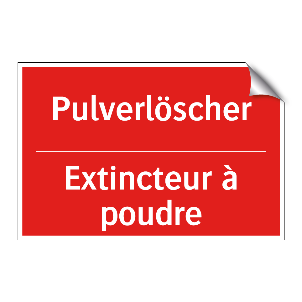Pulverlöscher - Extincteur à poudre
