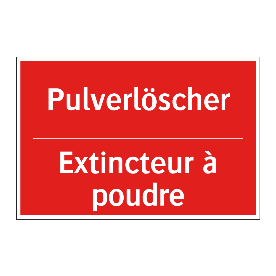 Pulverlöscher - Extincteur à poudre