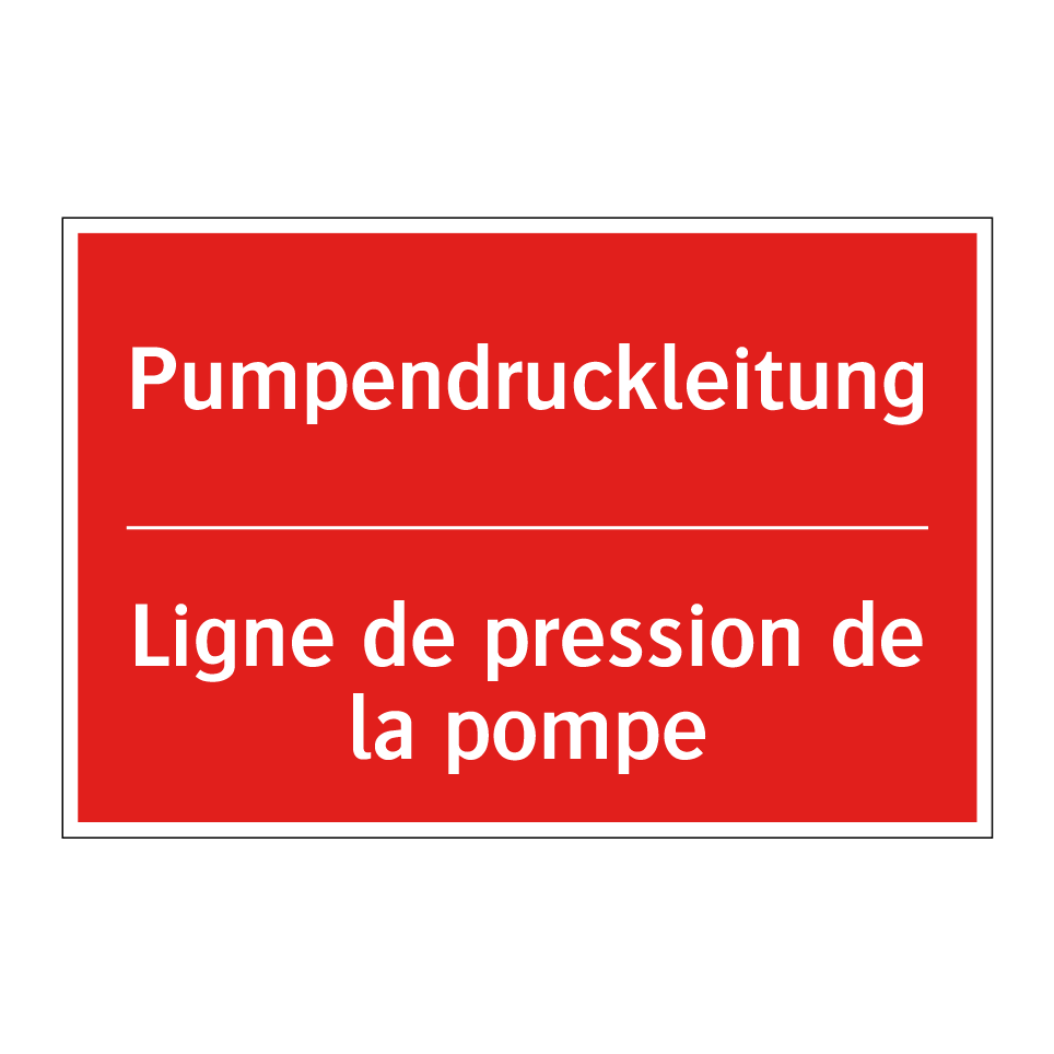 Pumpendruckleitung - Ligne de pression de la pompe