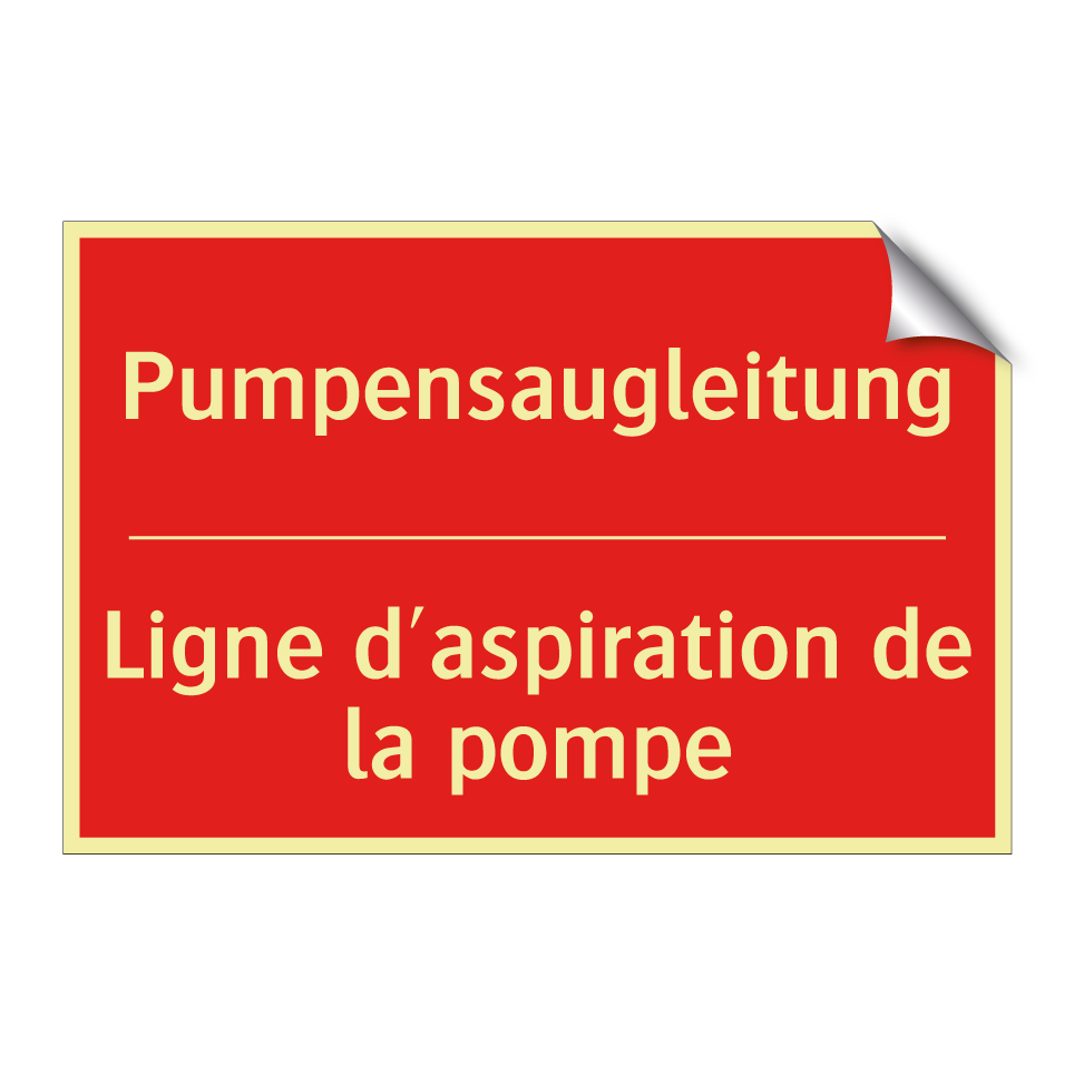 Pumpensaugleitung - Ligne d'aspiration de la pompe