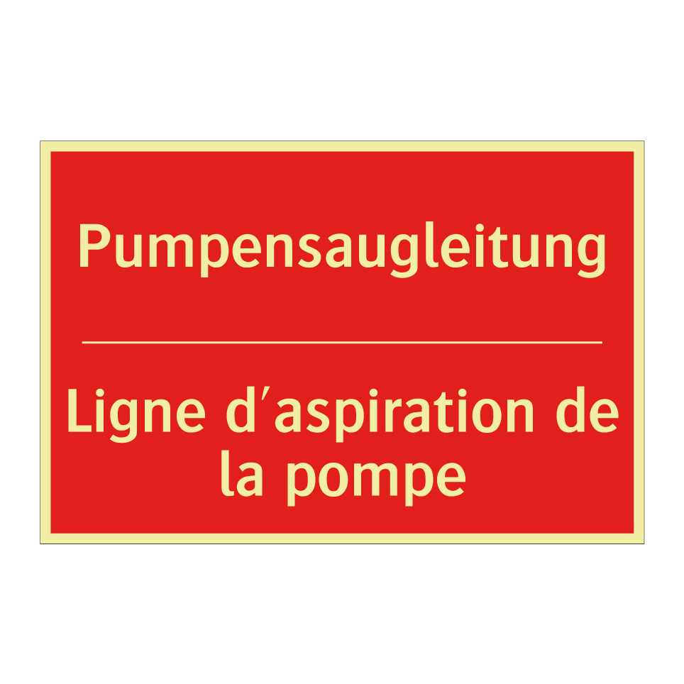 Pumpensaugleitung - Ligne d'aspiration de la pompe
