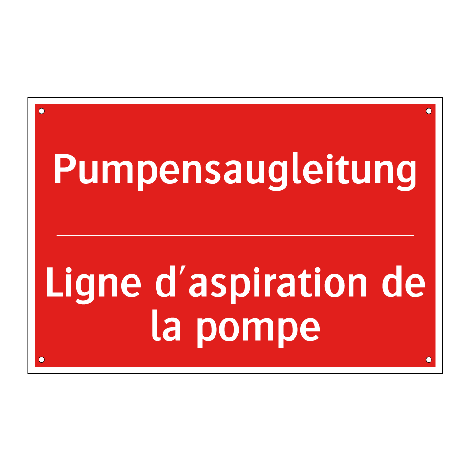 Pumpensaugleitung - Ligne d'aspiration de la pompe
