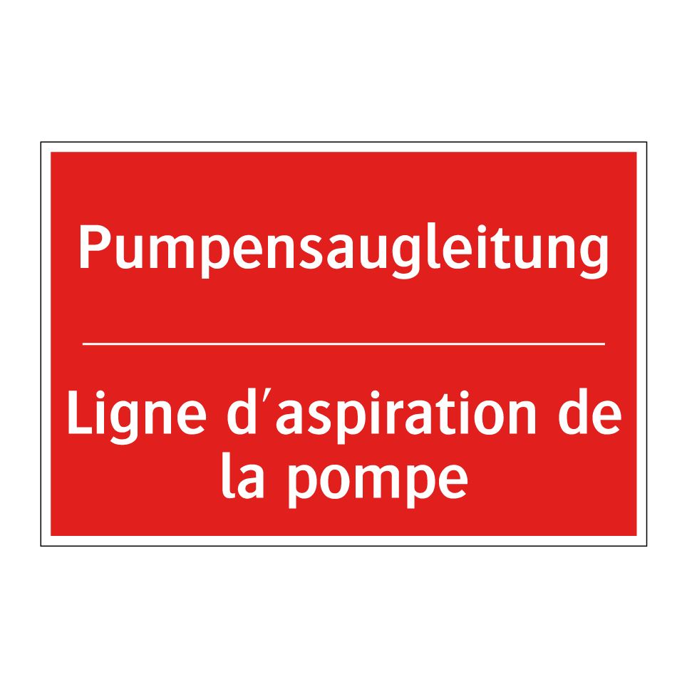 Pumpensaugleitung - Ligne d'aspiration de la pompe