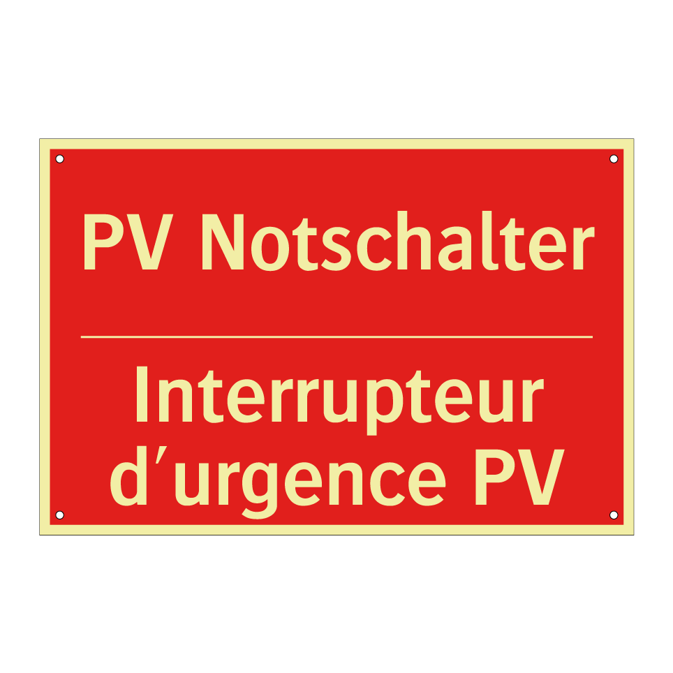 PV Notschalter - Interrupteur d'urgence PV