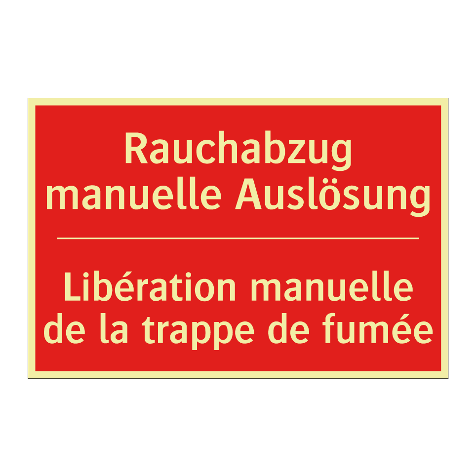 Rauchabzug manuelle Auslösung - Libération manuelle de la trappe /.../
