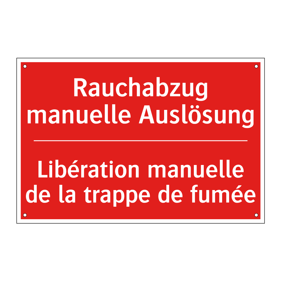 Rauchabzug manuelle Auslösung - Libération manuelle de la trappe /.../