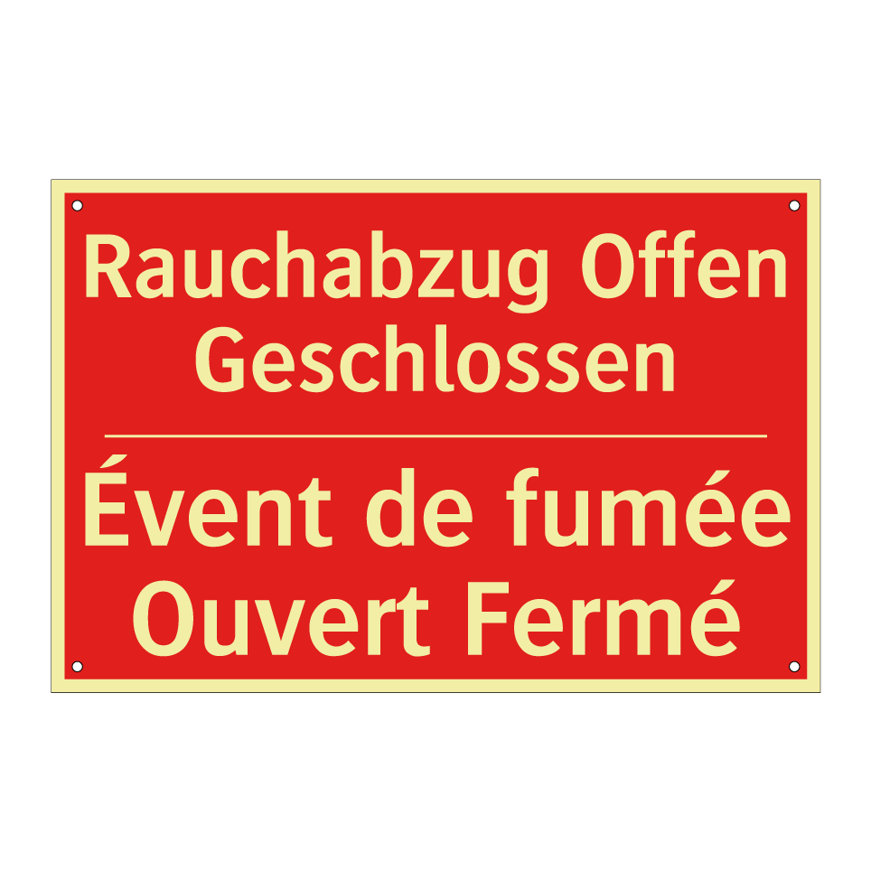 Rauchabzug Offen Geschlossen - Évent de fumée Ouvert Fermé