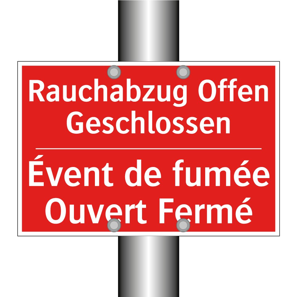 Rauchabzug Offen Geschlossen - Évent de fumée Ouvert Fermé