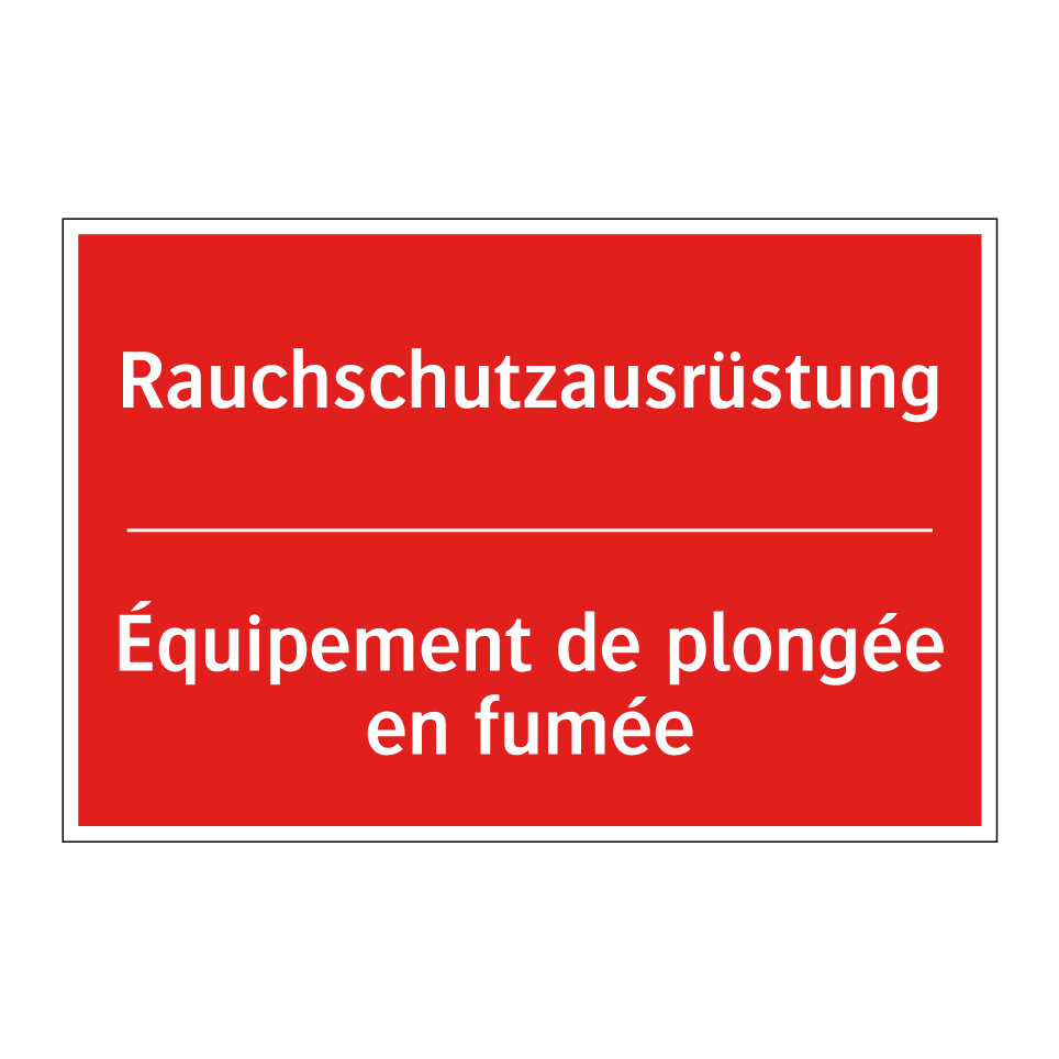 Rauchschutzausrüstung - Équipement de plongée en fumée