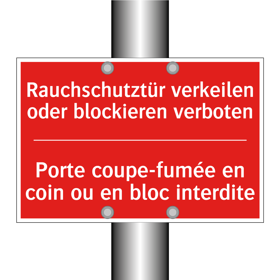 Rauchschutztür verkeilen oder /.../ - Porte coupe-fumée en coin ou en /.../