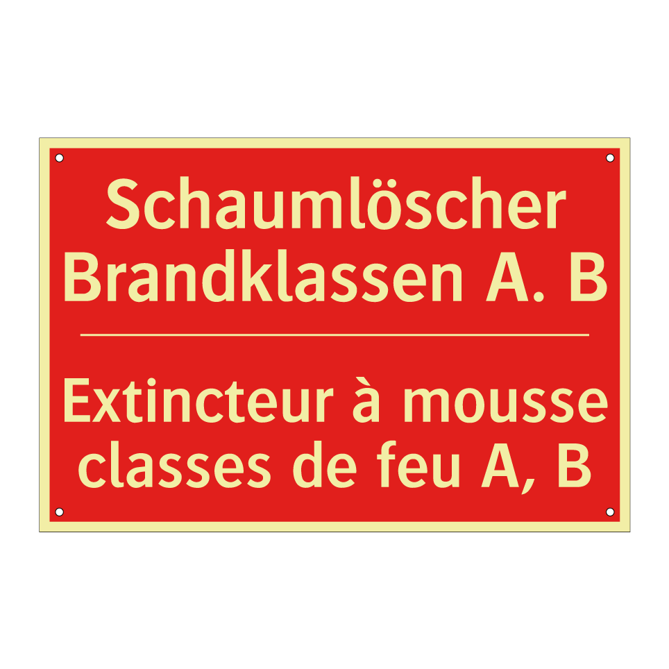 Schaumlöscher Brandklassen A. /.../ - Extincteur à mousse classes de /.../