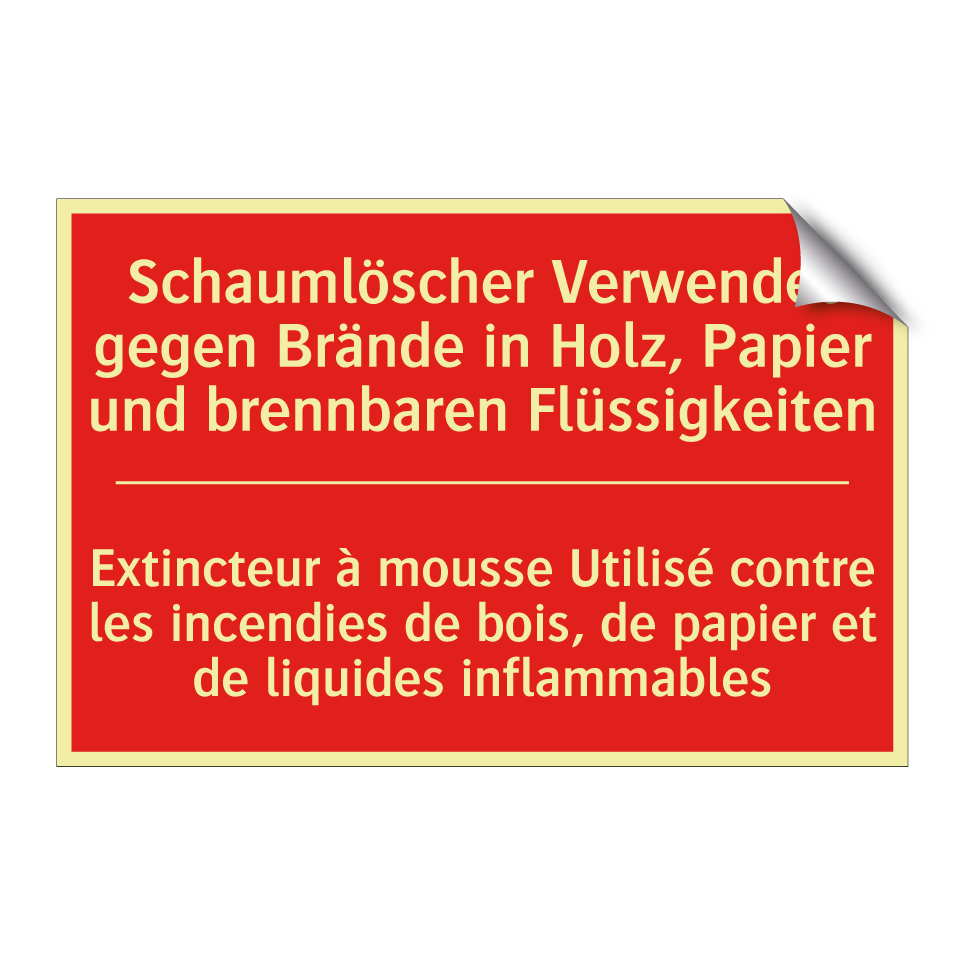 Schaumlöscher Verwendet gegen /.../ - Extincteur à mousse Utilisé contre /.../